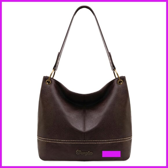 Handbags - Vegan Leather Hobo Bag Elegant Top Handle Shoulder Purse Minimal Chic